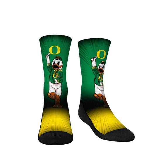 Youth Rock Em Socks Oregon Ducks Mascot Pump Up Crew Socks