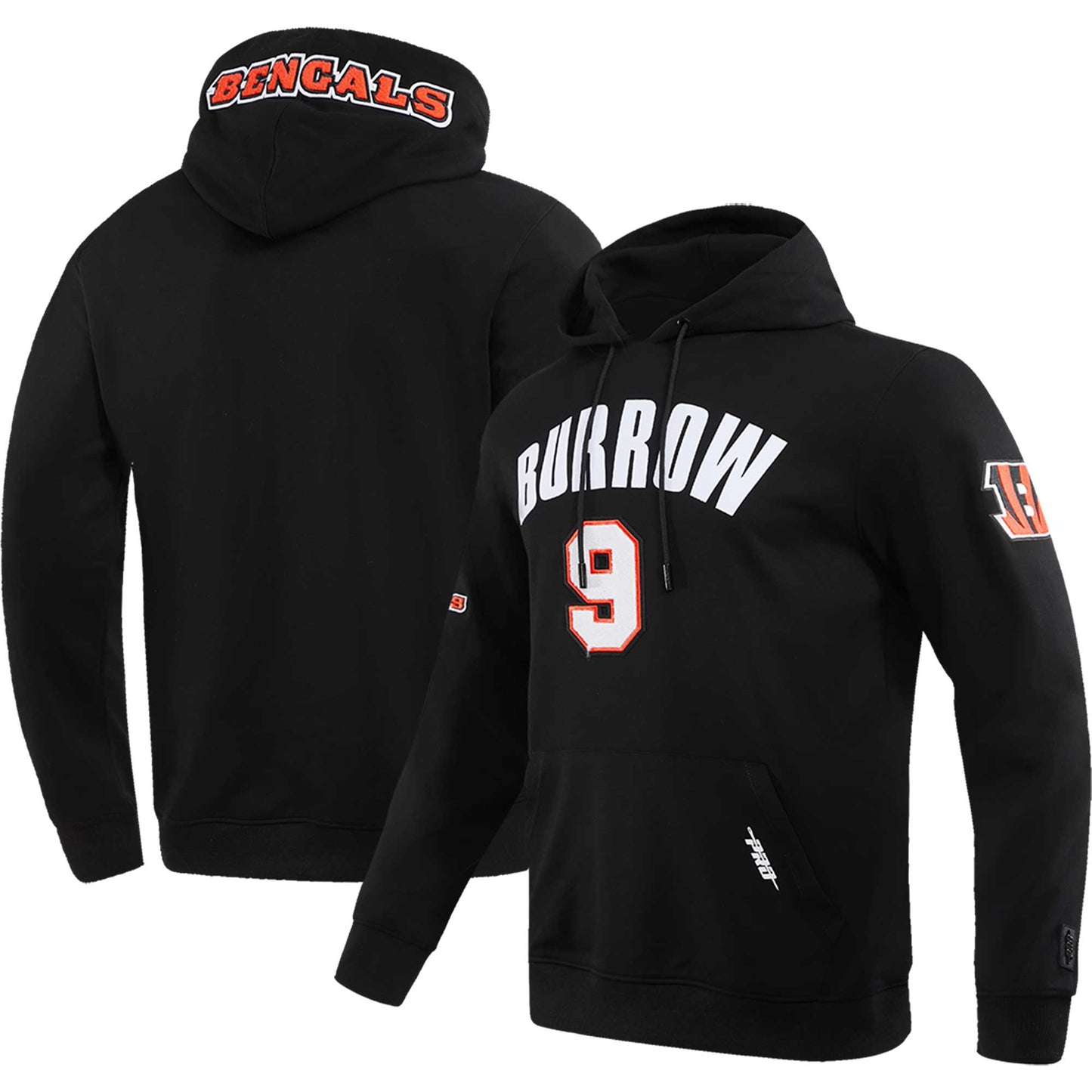 Men's Pro Standard Joe Burrow Black Cincinnati Bengals Player Name & Number Pullover Hoodie