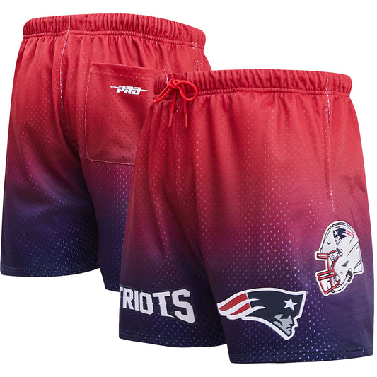 Men's Pro Standard Navy/Red New England Patriots Ombre Mesh Shorts