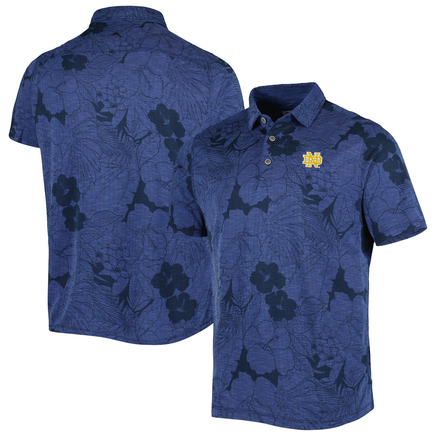 Men's Tommy Bahama Navy Notre Dame Fighting Irish Big & Tall Miramar Blooms Polo