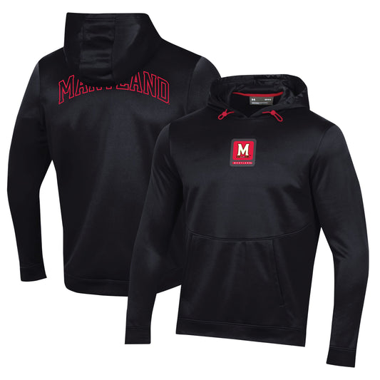 Men's Under Armour Black Maryland Terrapins 2023 Sideline Steiner Pullover Hoodie