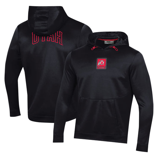 Men's Under Armour Black Utah Utes 2023 Sideline Steiner Pullover Hoodie