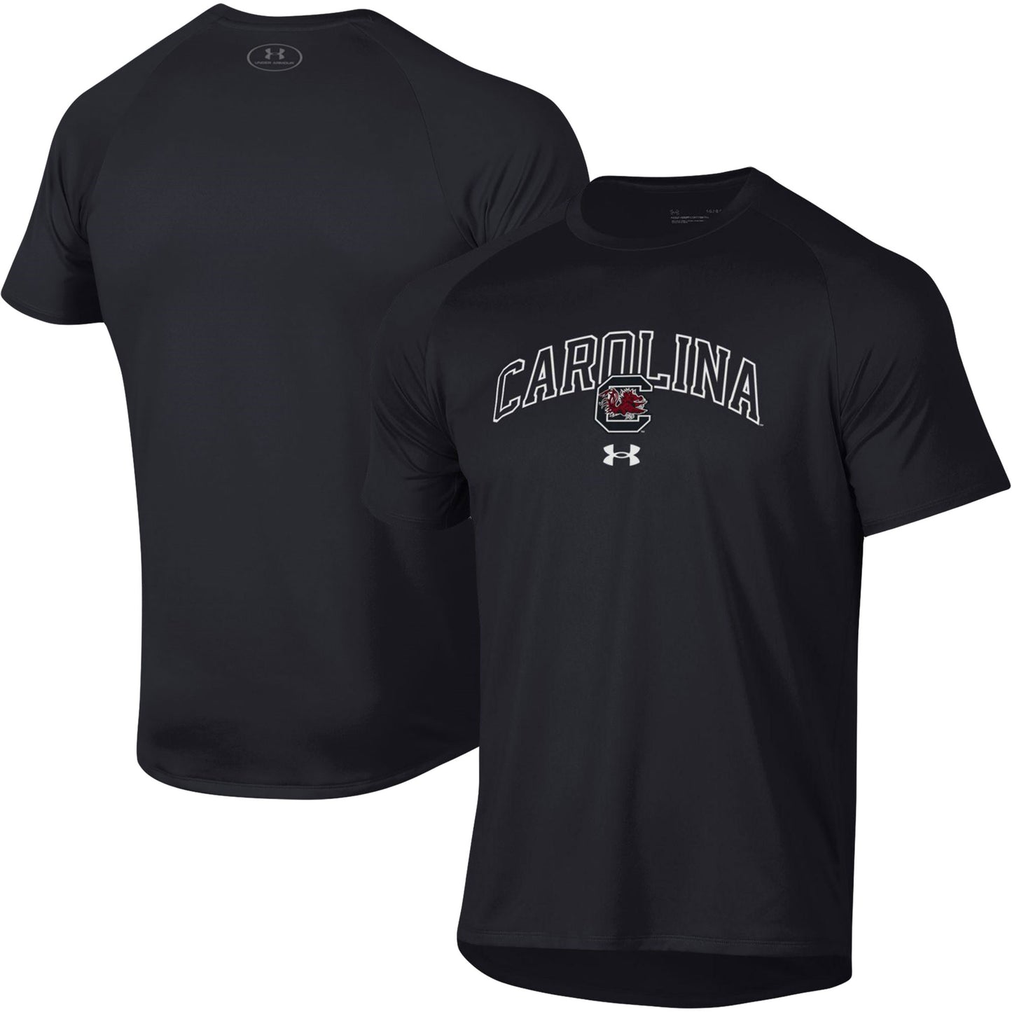 Men's Under Armour Black South Carolina Gamecocks 2023 Sideline Performance Raglan T-Shirt