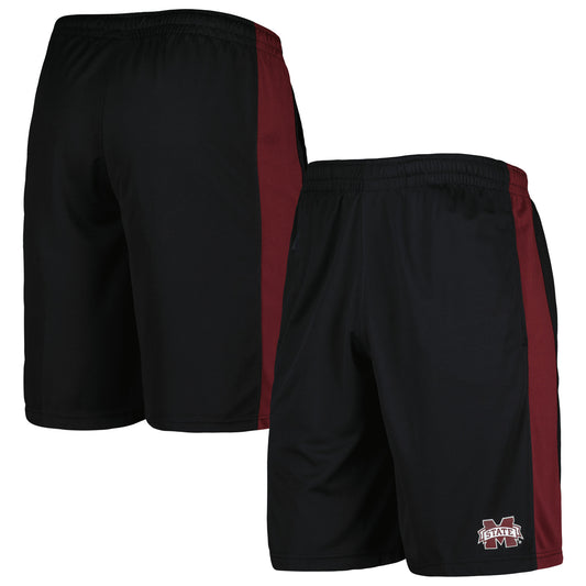 Men's Russell Black Mississippi State Bulldogs Colorblock Shorts