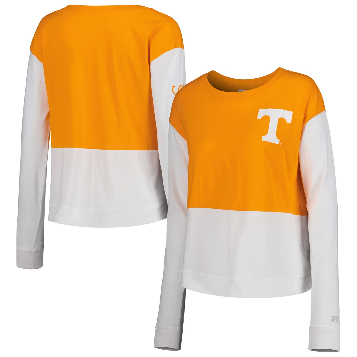 Women's Russell Heather Tennessee Orange Tennessee Volunteers Relaxed Long Sleeve T-Shirt