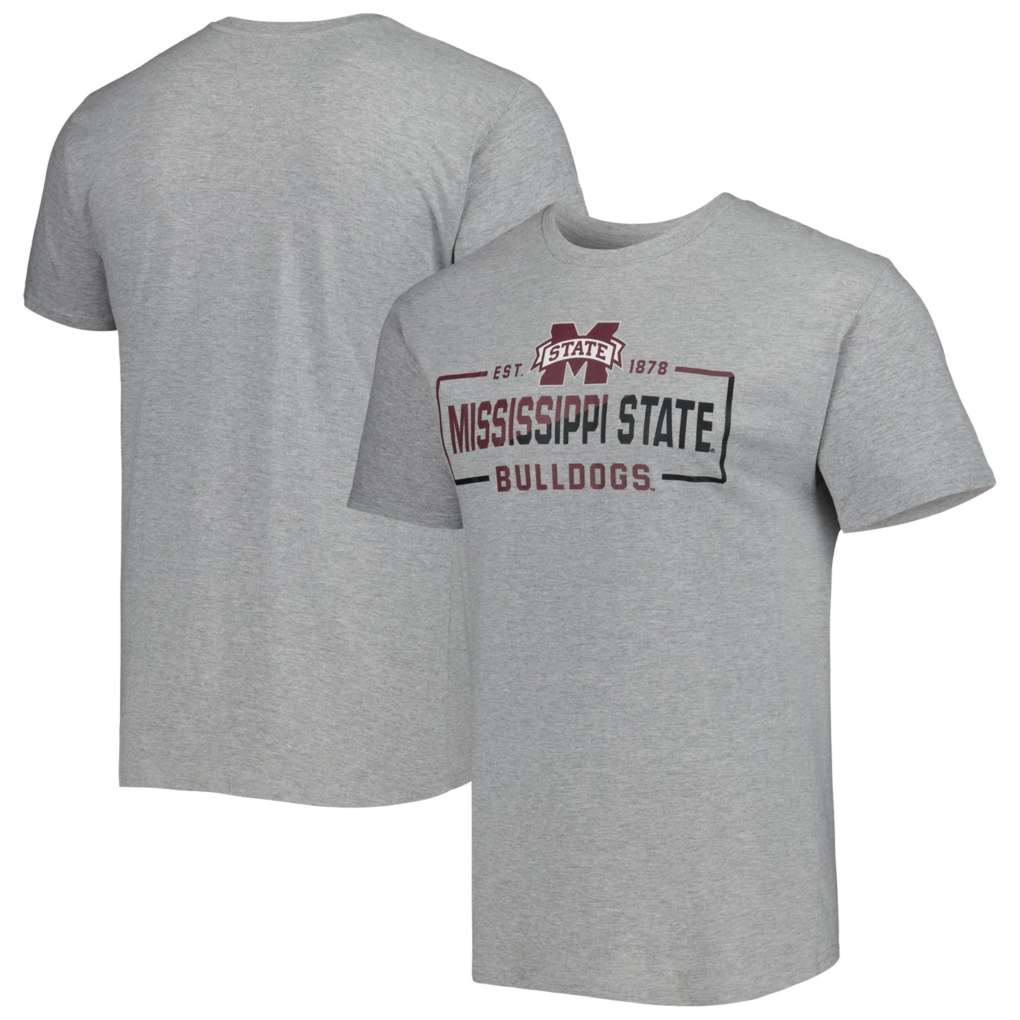 Men's Russell Heather Gray Mississippi State Bulldogs Team T-Shirt