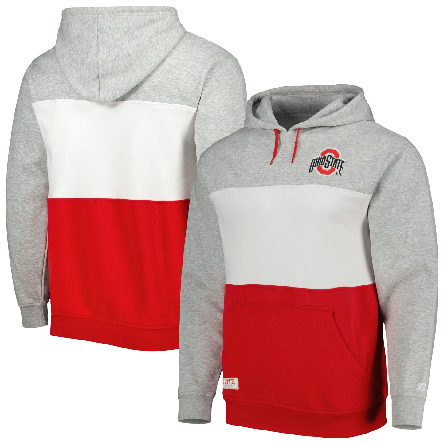 Men's Russell Heather Gray Ohio State Buckeyes Classic Pullover Hoodie