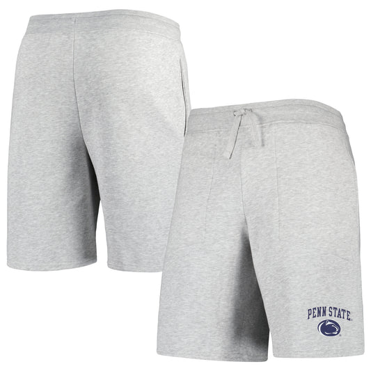 Men's Russell Heather Gray Penn State Nittany Lions Classic Pull It On Shorts