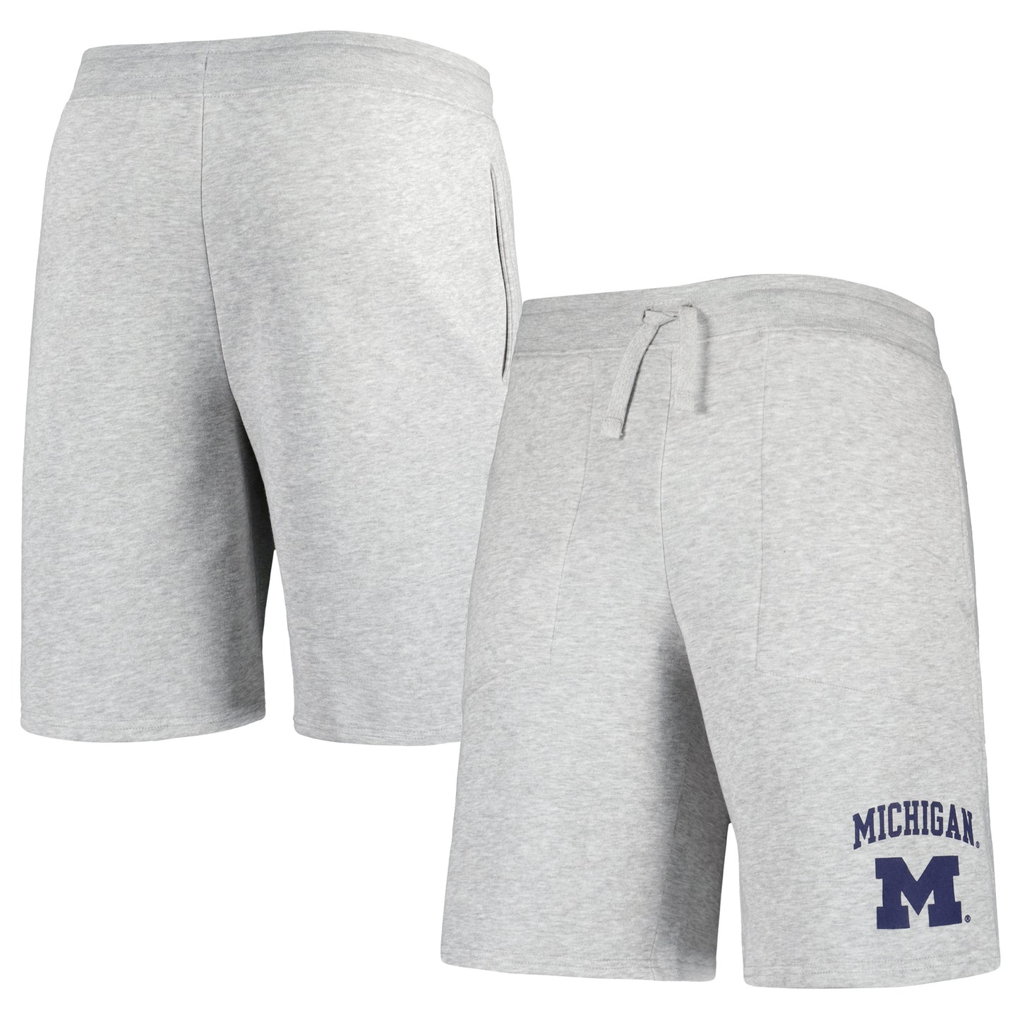 Men's Russell Heather Gray Michigan Wolverines Classic Pull It On Shorts