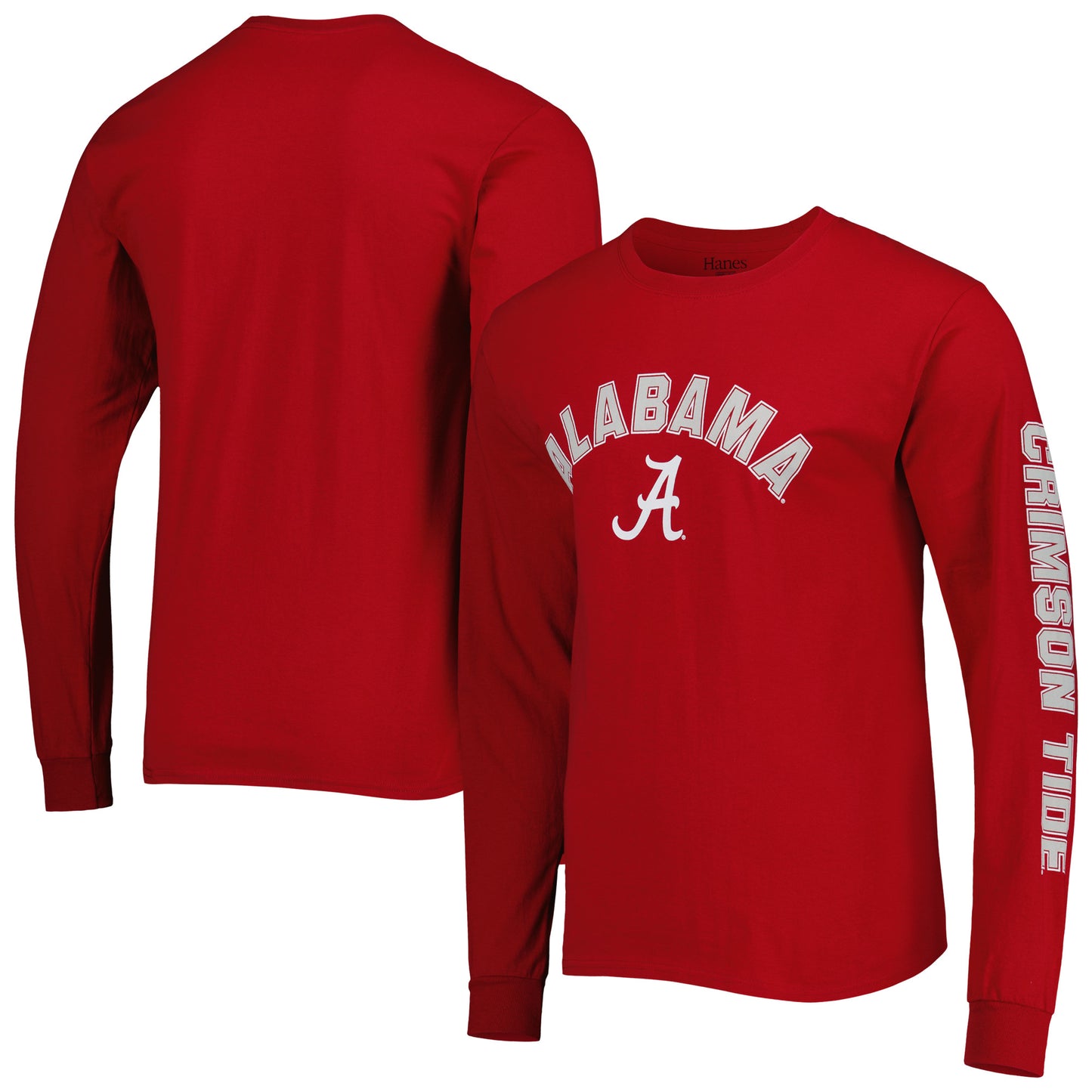 Men's Alabama Crimson Tide Crimson Wordmark Long Sleeve T-Shirt