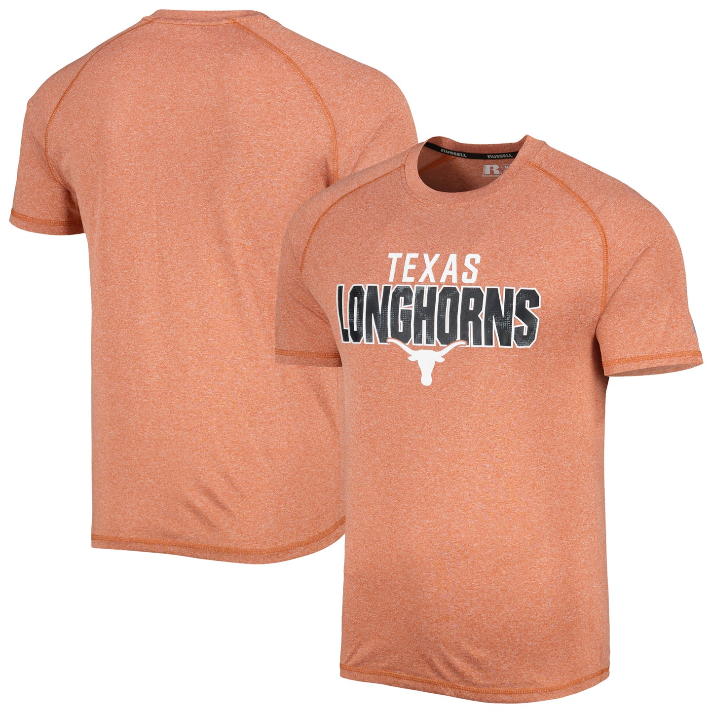 Men's Russell Texas Orange Texas Longhorns Athletic Fit Raglan T-Shirt