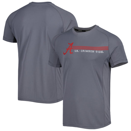 Men's Russell Gray Alabama Crimson Tide Colorback Raglan T-Shirt