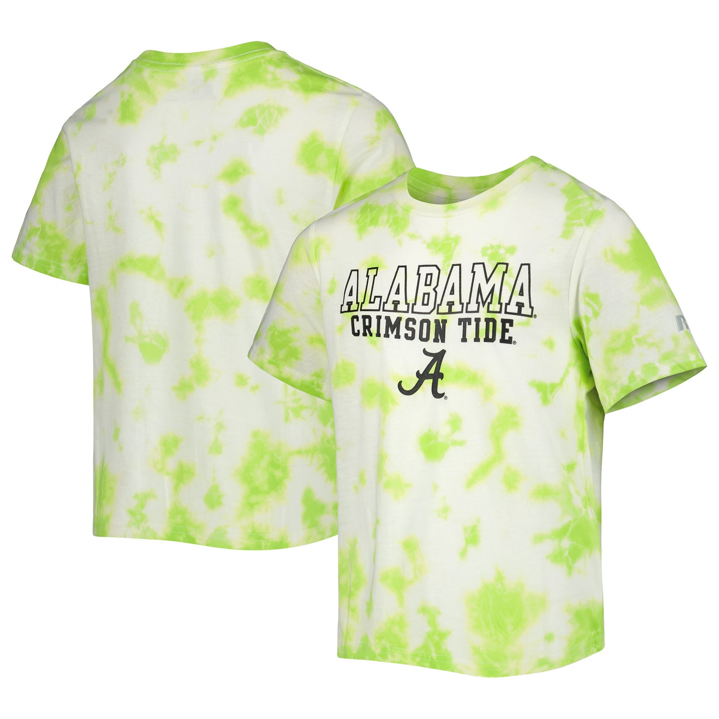 Youth Russell White Alabama Crimson Tide Tie-Dye T-Shirt