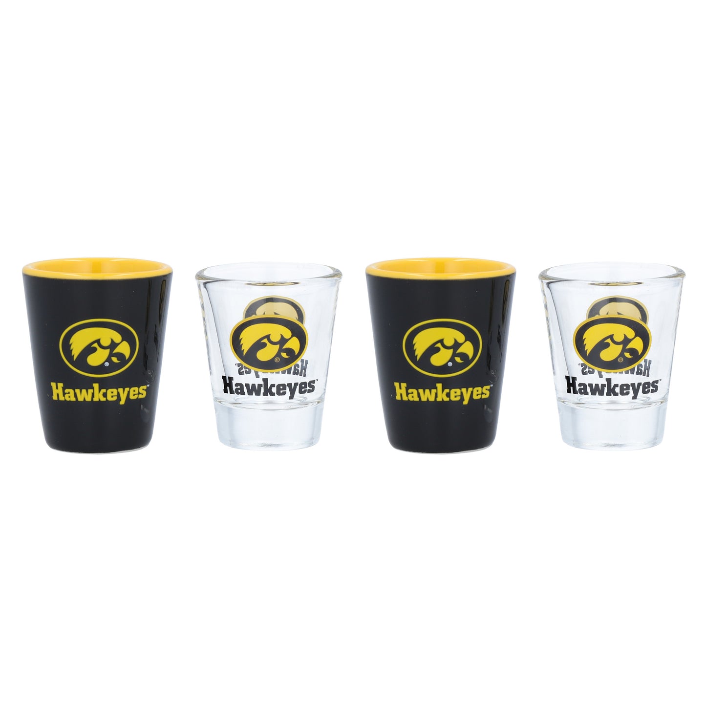 Iowa Hawkeyes Four-Pack Shot Glass Set