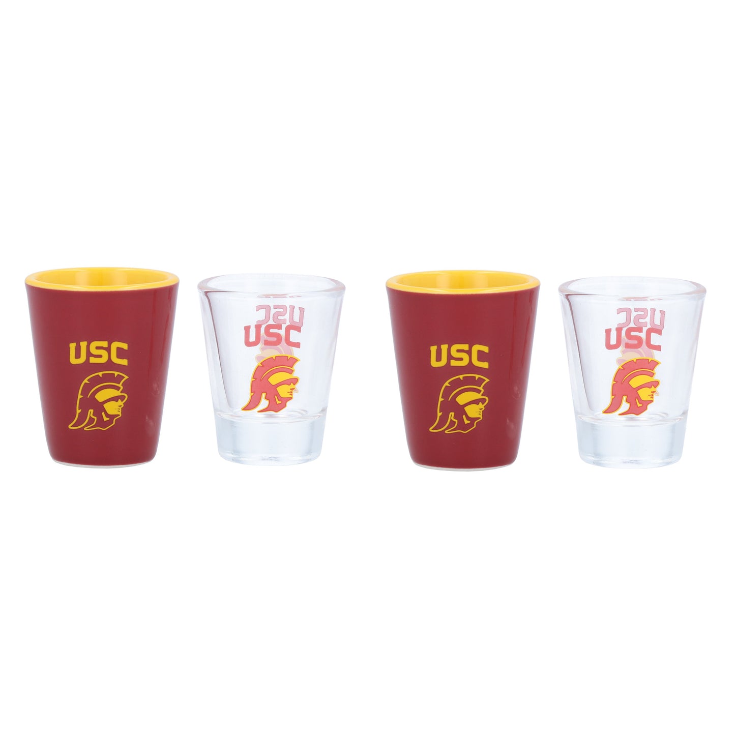 USC Trojans Four-Pack Shot Glass Set