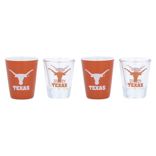 Texas Longhorns Four-Pack Shot Glass Set