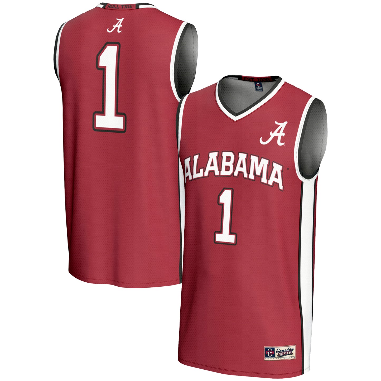 Men's GameDay Greats #1  Crimson Alabama Crimson Tide  Lightweight Basketball Jersey