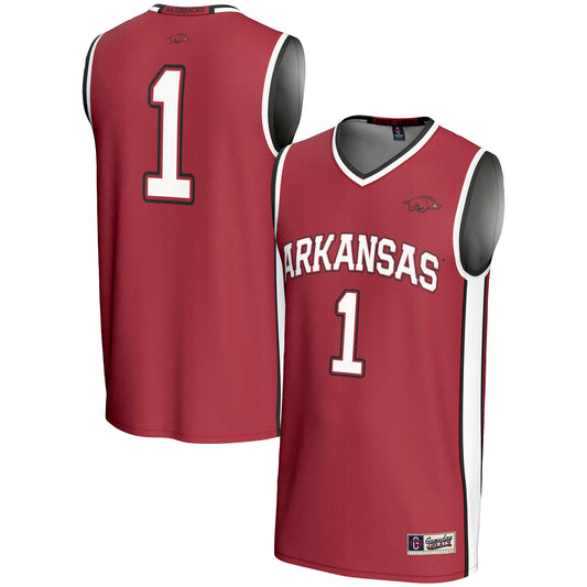 Men's GameDay Greats #1  Cardinal Arkansas Razorbacks  Lightweight Basketball Jersey