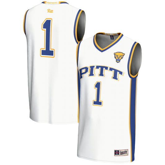 Men's GameDay Greats #1  White Pitt Panthers  Lightweight Basketball Jersey