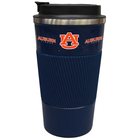 Auburn Tigers 18oz Coffee Tumbler with Silicone Grip