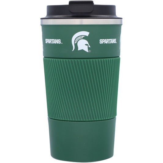 Michigan State Spartans 18oz Coffee Tumbler with Silicone Grip