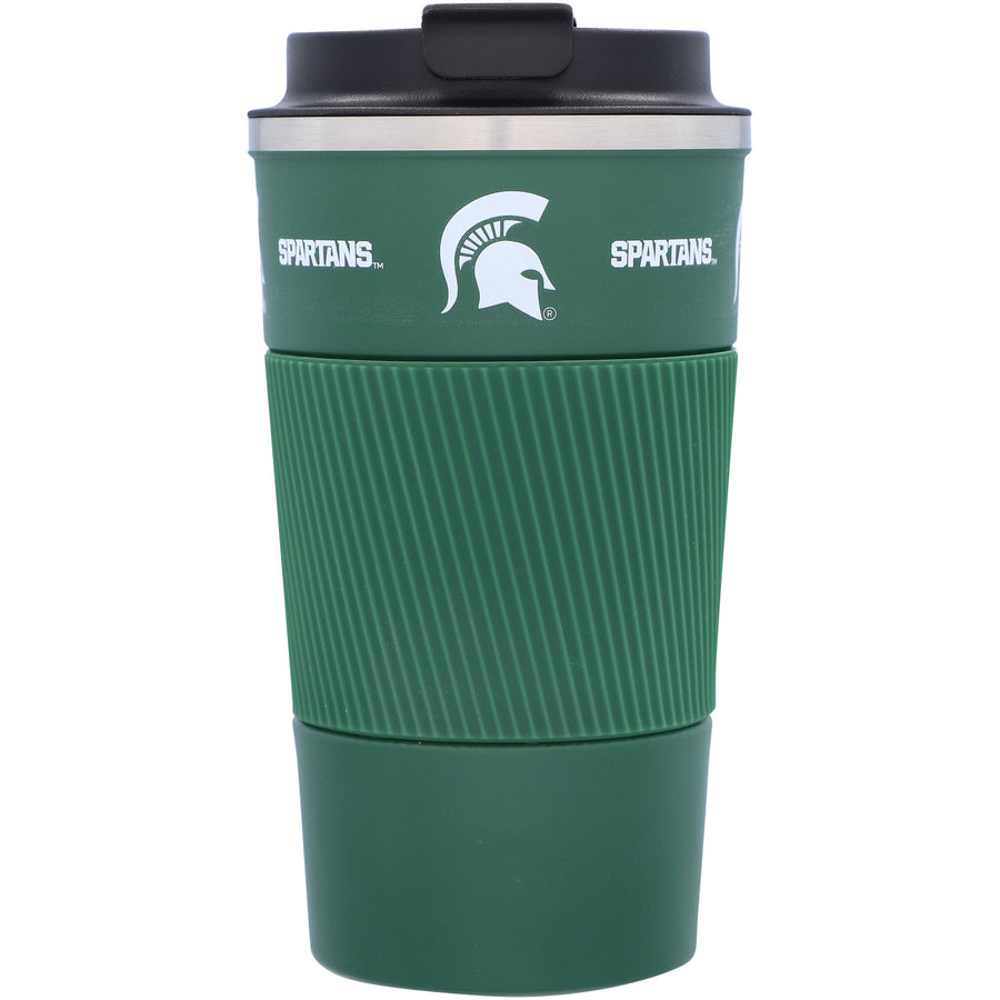 Michigan State Spartans 18oz Coffee Tumbler with Silicone Grip