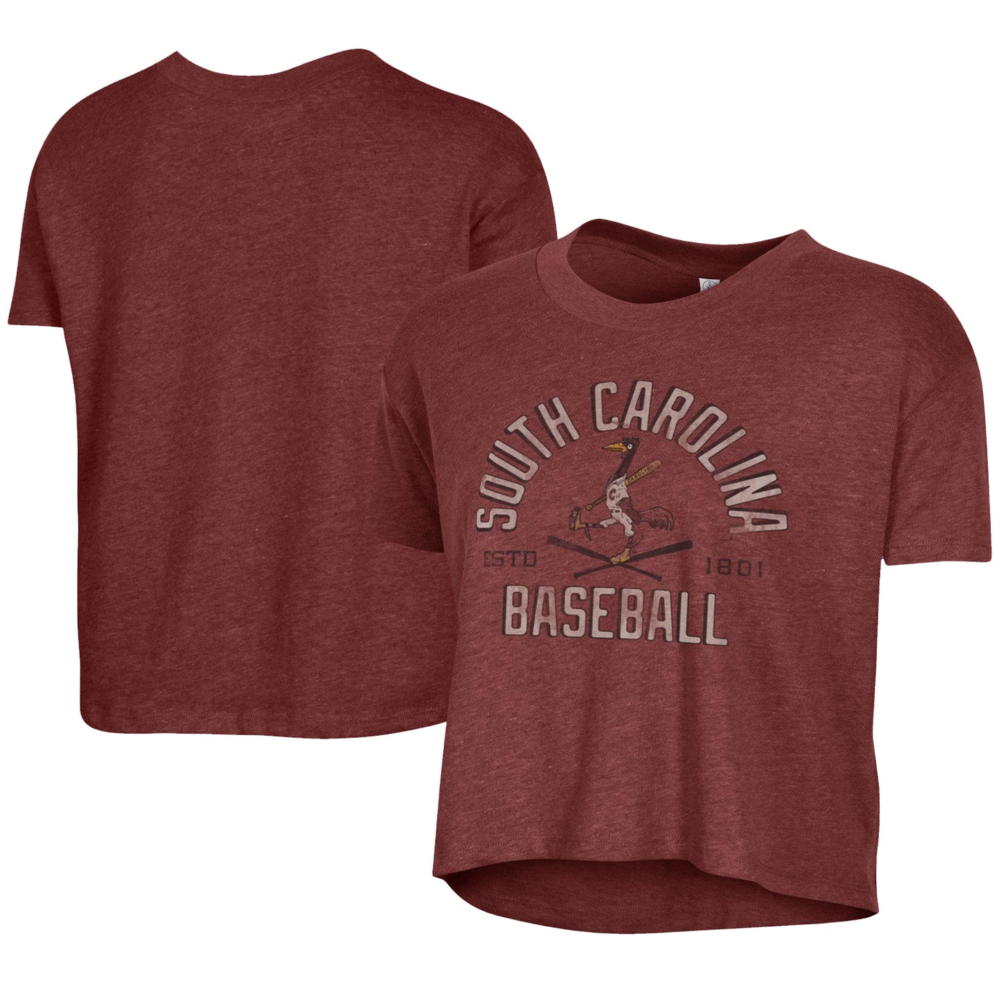 Women's Alternative Apparel Garnet South Carolina Gamecocks Baseball Headliner Cropped T-Shirt