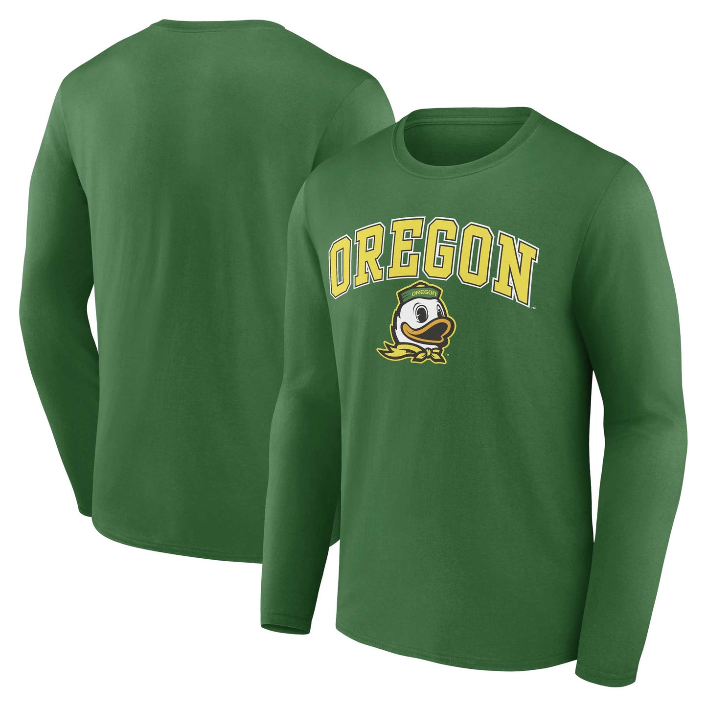 Men's Fanatics Green Oregon Ducks Campus Long Sleeve T-Shirt