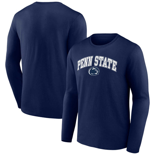 Men's Fanatics Navy Penn State Nittany Lions Campus Long Sleeve T-Shirt