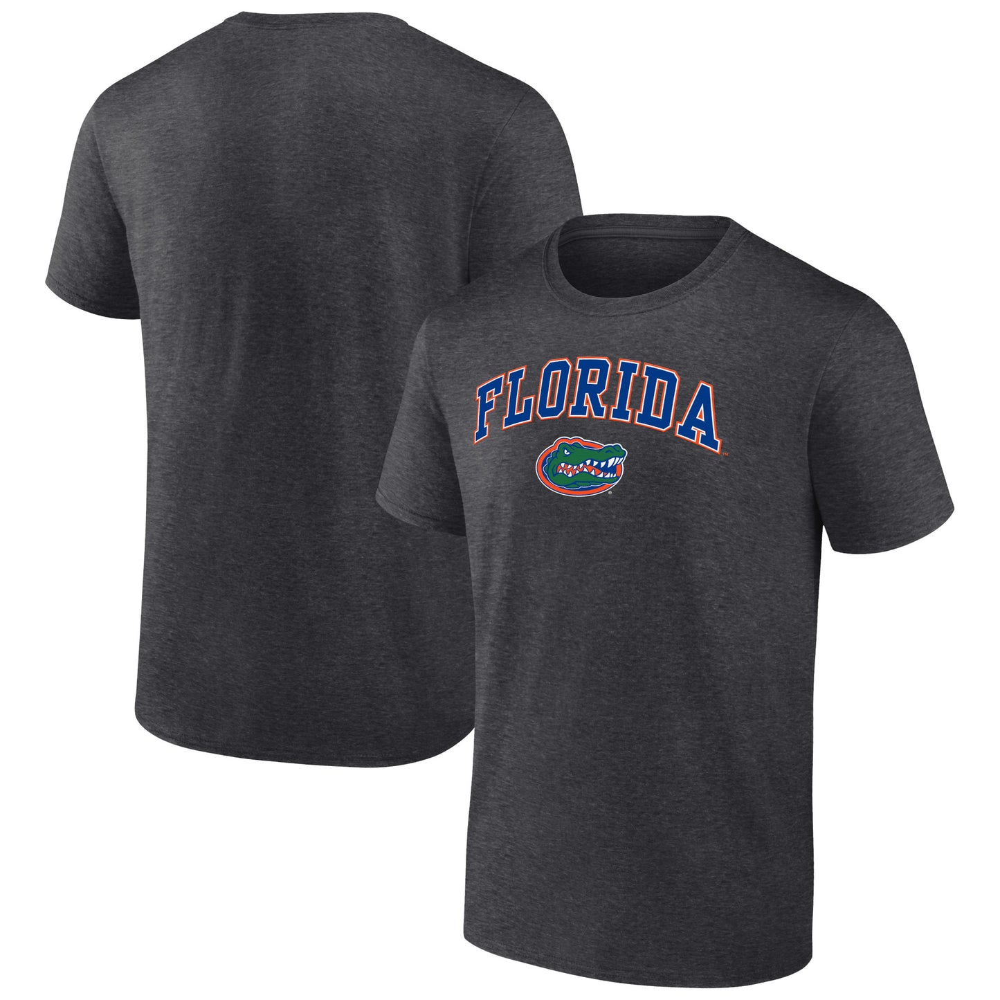 Men's Fanatics Heather Charcoal Florida Gators Campus T-Shirt