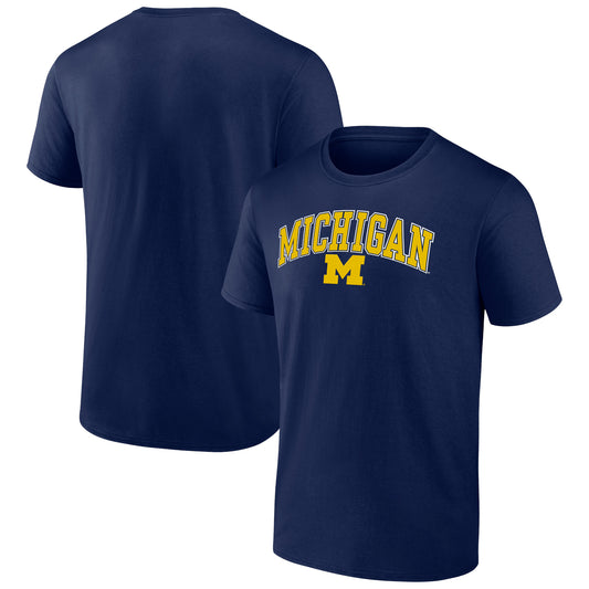 Men's Fanatics Navy Michigan Wolverines Campus T-Shirt