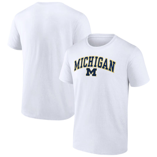 Men's Fanatics White Michigan Wolverines Campus T-Shirt