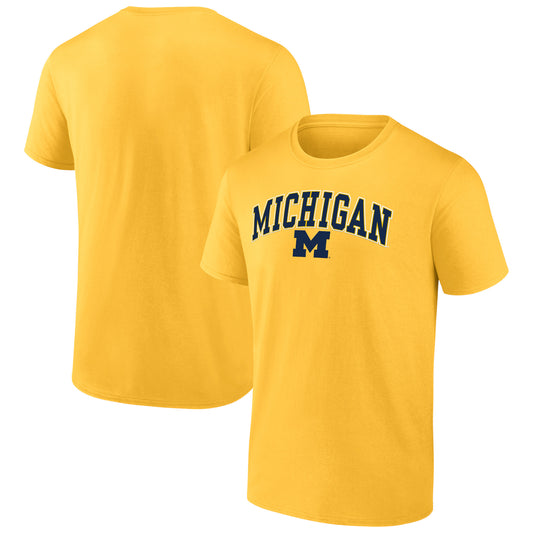 Men's Fanatics Gold Michigan Wolverines Campus T-Shirt