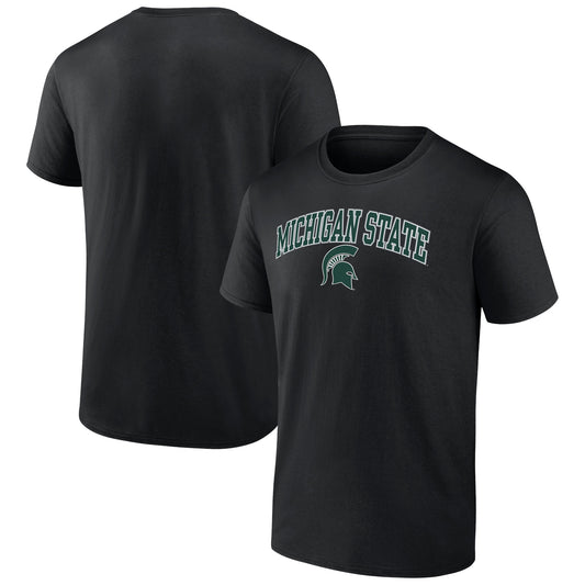 Men's Fanatics Black Michigan State Spartans Campus T-Shirt