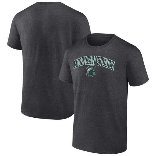 Men's Fanatics Heather Charcoal Michigan State Spartans Campus T-Shirt