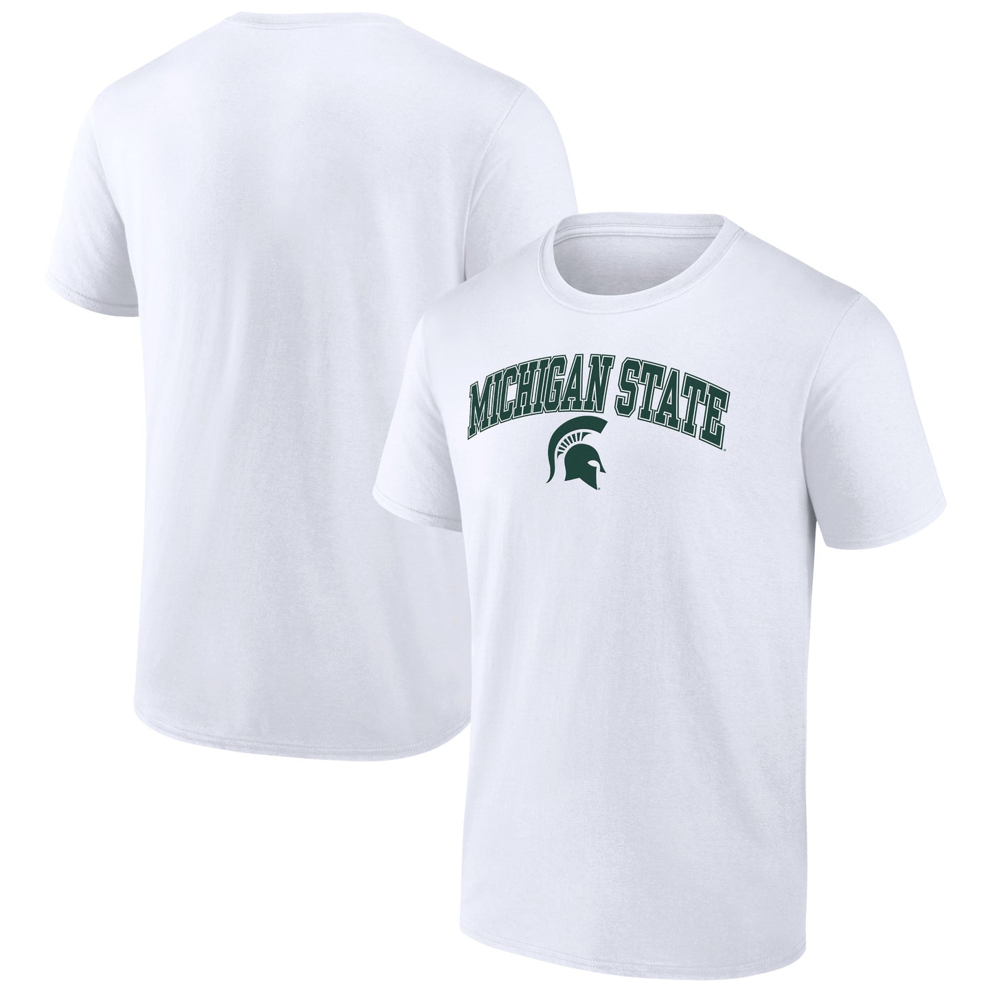 Men's Fanatics White Michigan State Spartans Campus T-Shirt