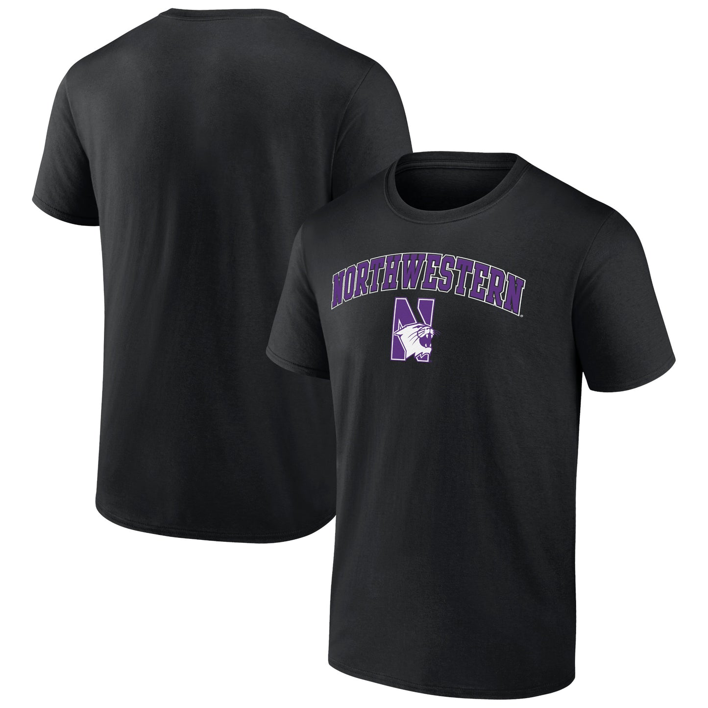 Men's Fanatics Black Northwestern Wildcats Campus T-Shirt