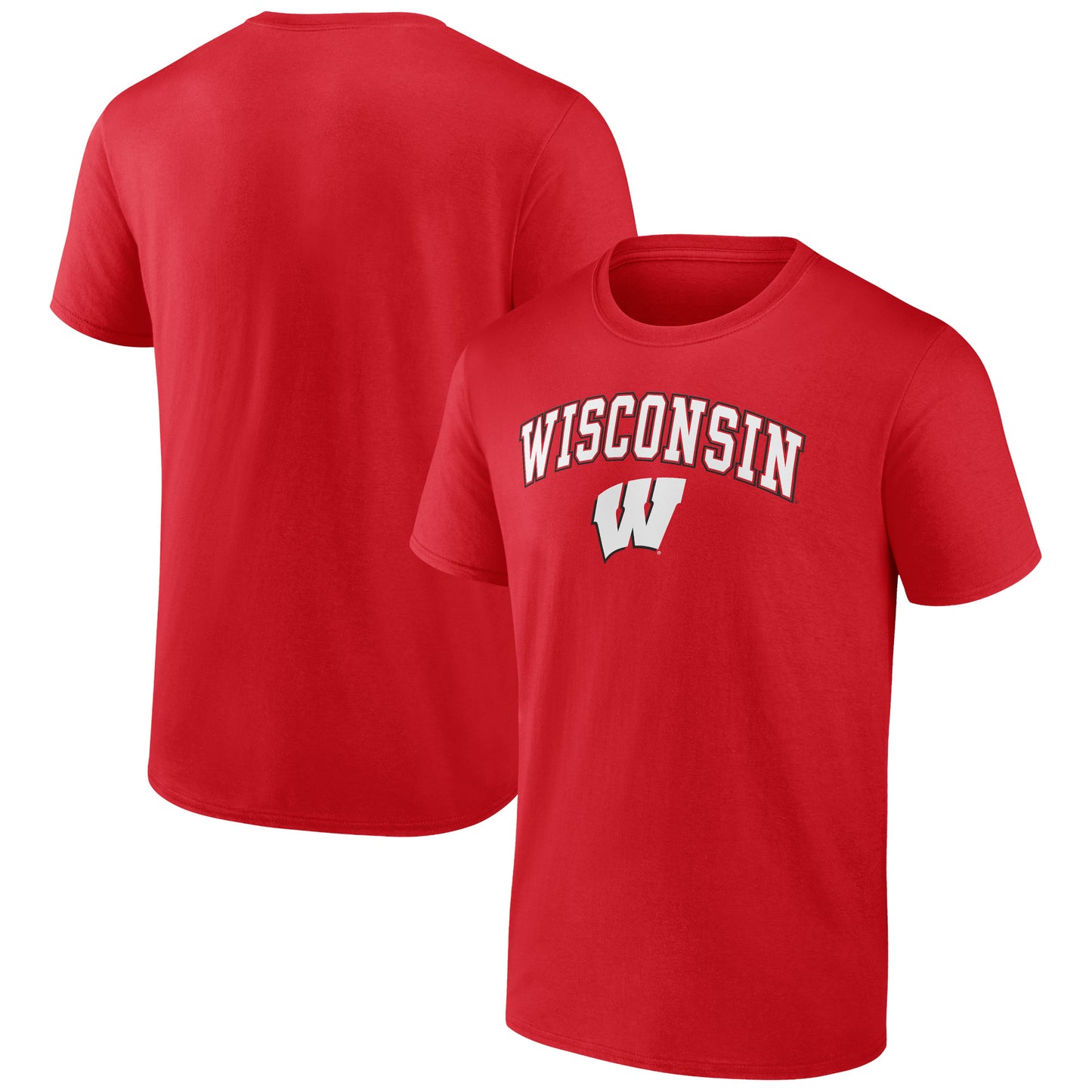 Men's Fanatics Red Wisconsin Badgers Campus T-Shirt