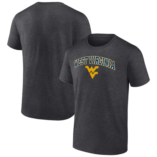 Men's Fanatics Heather Charcoal West Virginia Mountaineers Campus T-Shirt