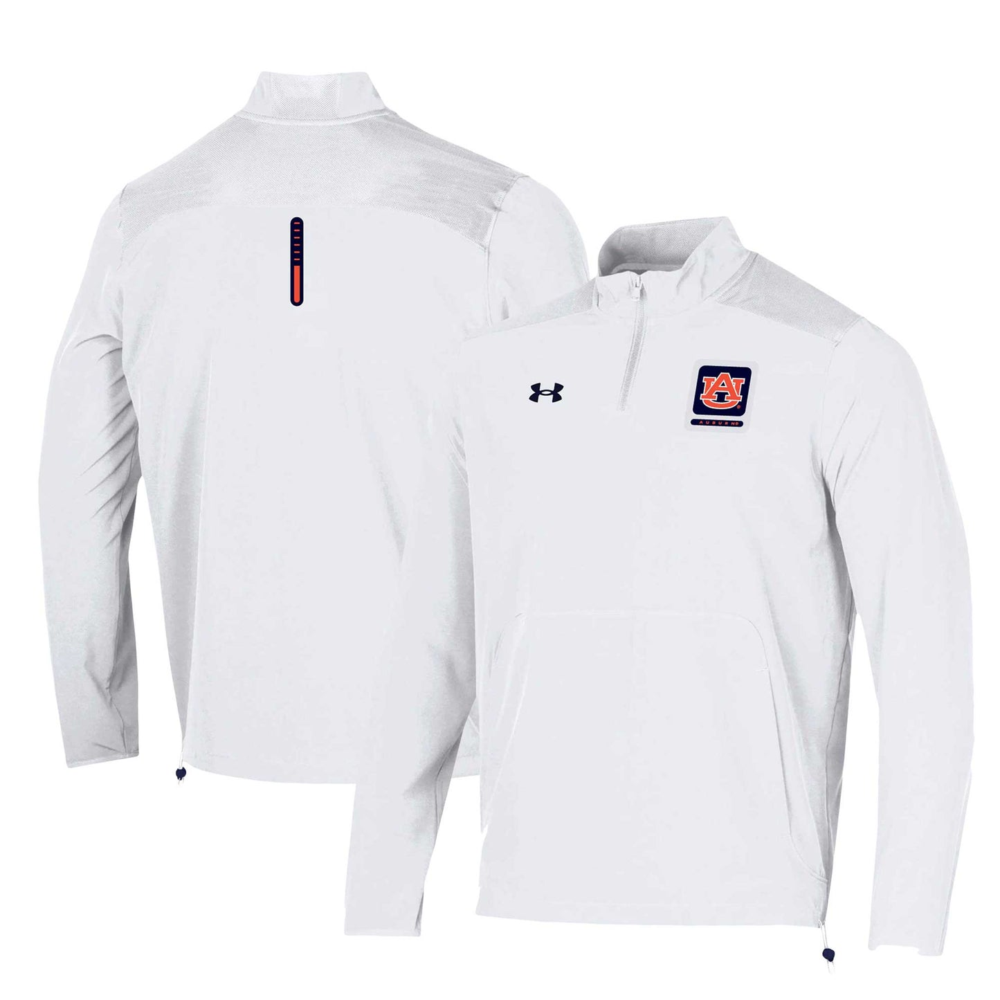 Men's Under Armour White Auburn Tigers 2023 Motivate Half-Zip Top