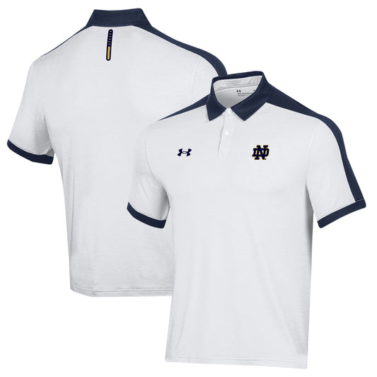 Men's Under Armour White Notre Dame Fighting Irish Trophy Polo