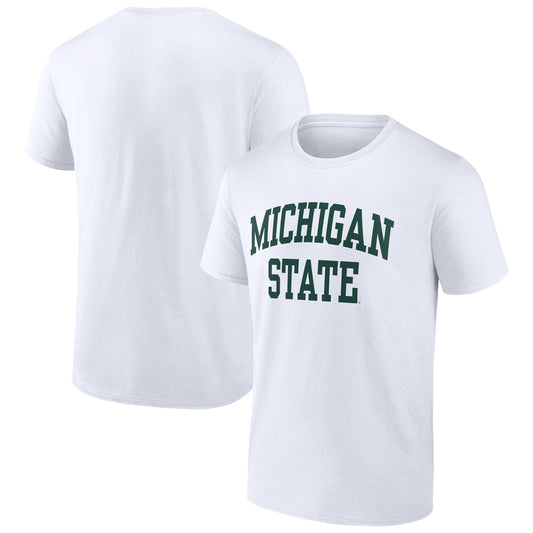 Men's Fanatics White Michigan State Spartans Basic Arch T-Shirt