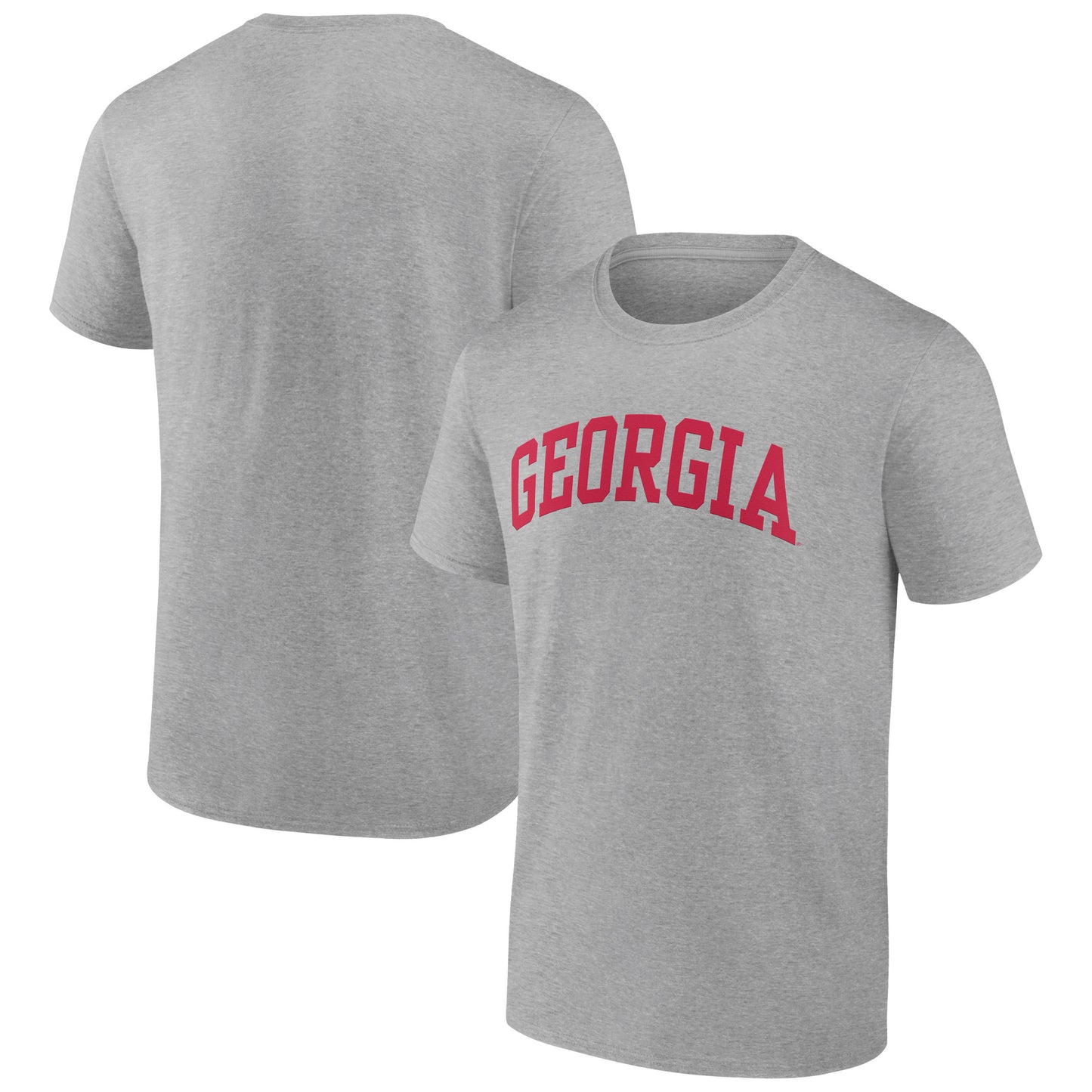 Men's Fanatics Heather Gray Georgia Bulldogs Basic Arch T-Shirt