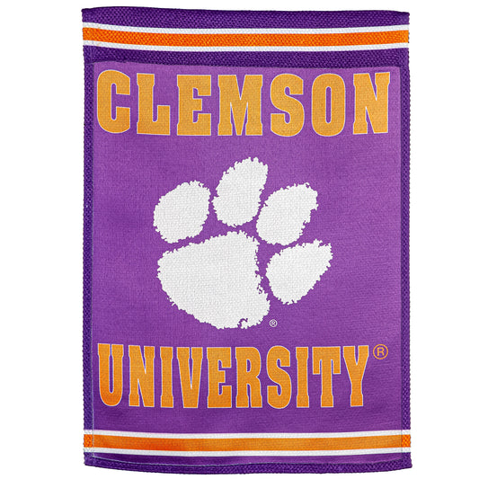 Clemson Tigers 28" x 44" Double-Sided Embossed Suede House Flag