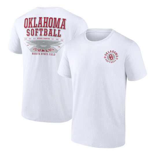 Men's White Oklahoma Sooners Softball Fan T-Shirt