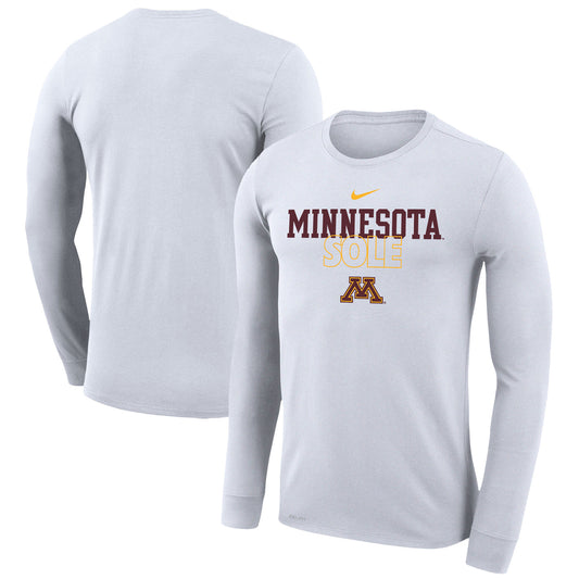 Nike  White Minnesota Golden Gophers 2023 On Court Bench Long Sleeve T-Shirt