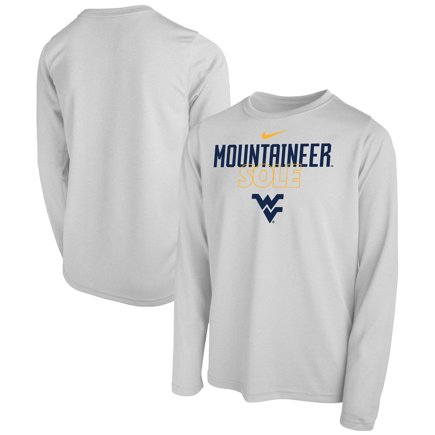 Youth Nike  White West Virginia Mountaineers 2023 On Court Sole Bench T-Shirt