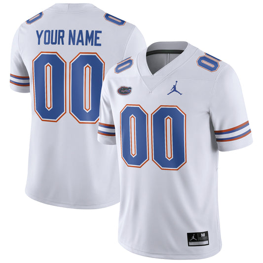 Men's Jordan Brand  White Florida Gators Football Custom Game Jersey