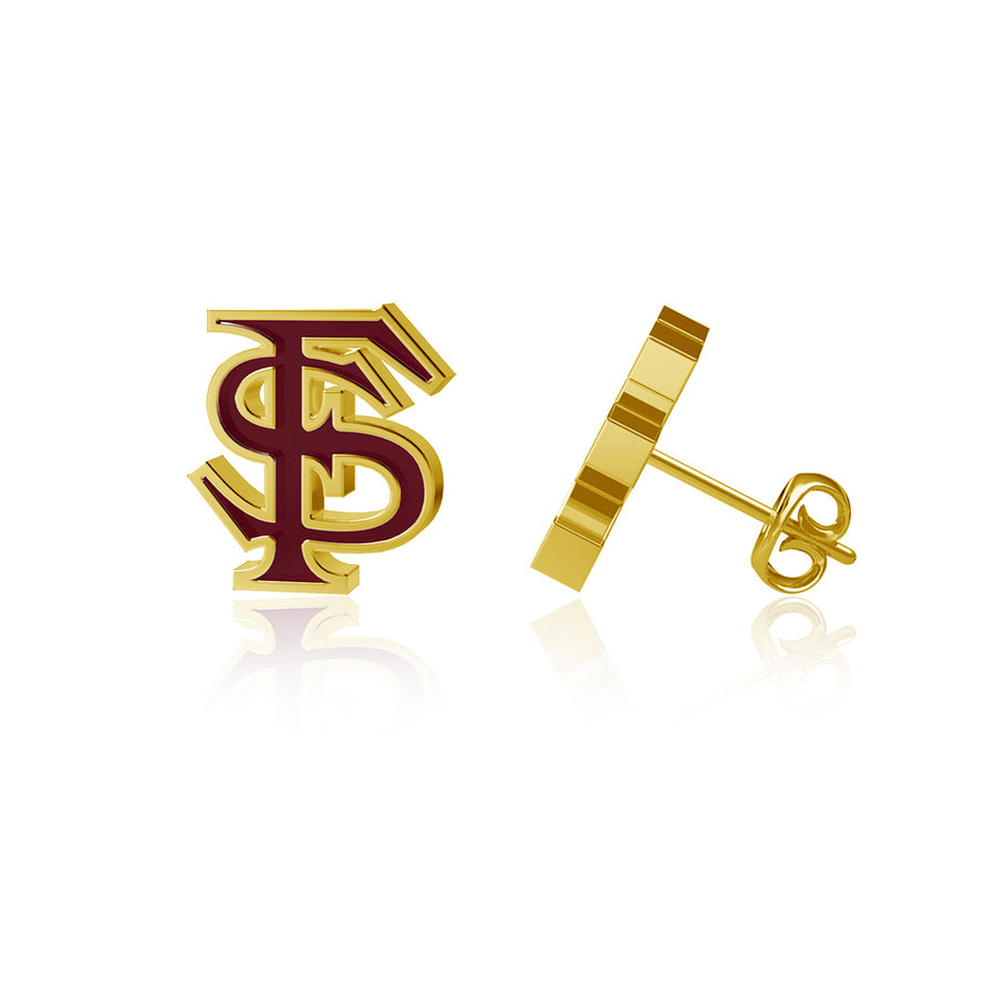 Dayna Designs Florida State Seminoles Gold-Plated Enamel Post Earrings