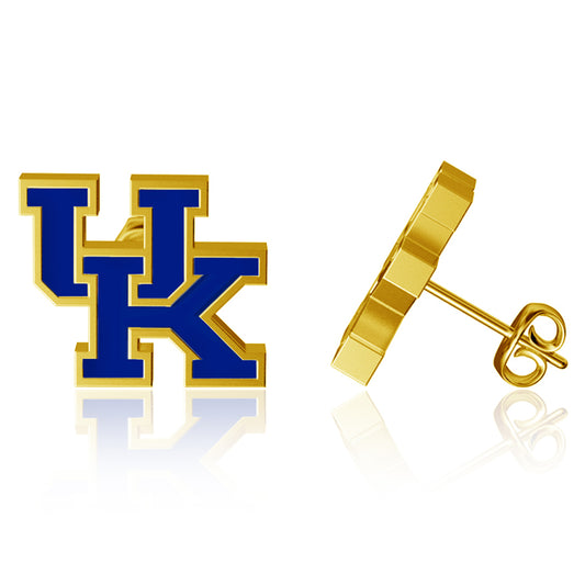 Dayna Designs Kentucky Wildcats Gold-Plated Enamel Post Earrings